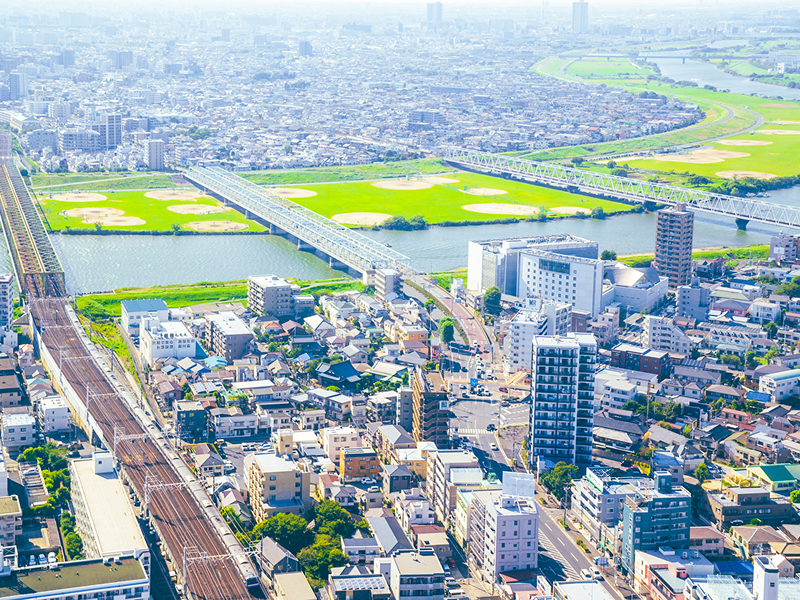 千葉県上空の写真